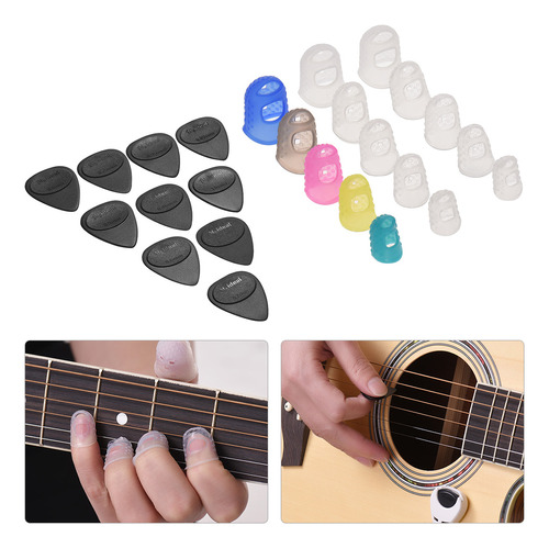 Kit De 15 Protectores Para Dedos Picks Guitar, Incluye