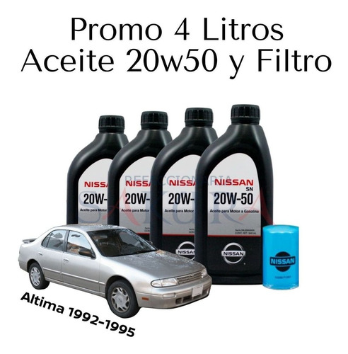 Promo Cambio Aceite Con Filtro Altima 1994 Nissan