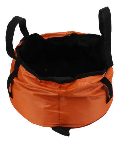 Lavabo Plegable Naranja Con Asa De Cubo Plegable Portátil