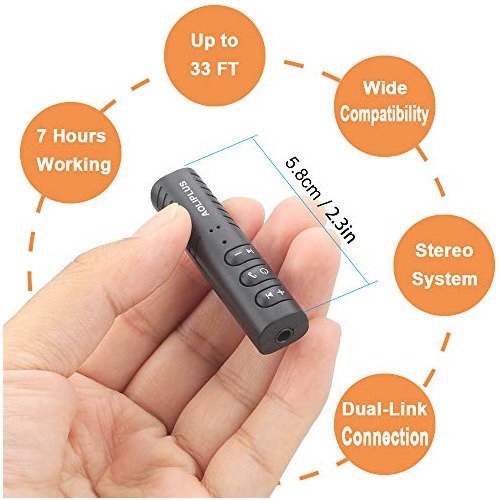 Aoliplus Mini Bluetooth Receiver Car Kit Portable Wireless