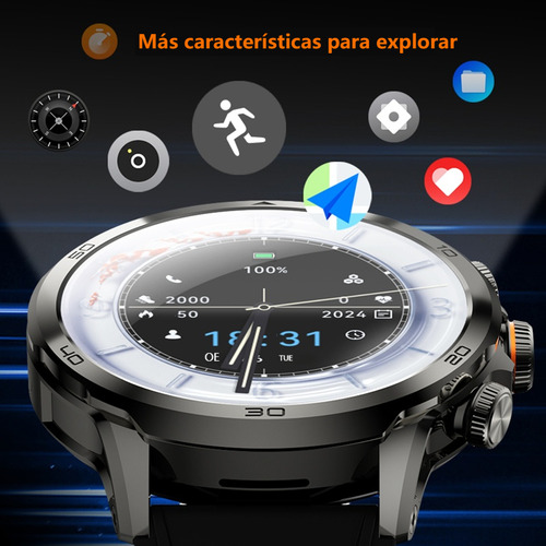 Reloj Inteligente Para Hombre Videollamada Contestar/hacer Llamada Nfc H19 Smart Watch Con Cámara
