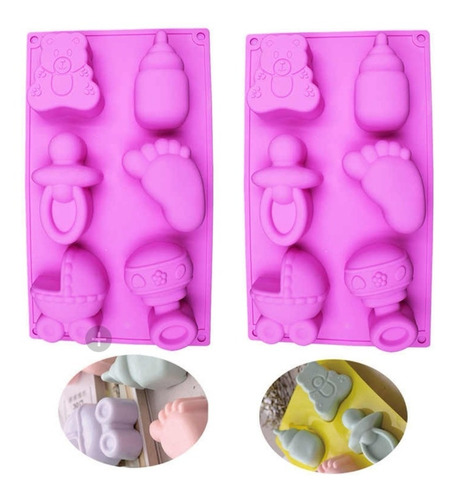 Moldes Silicona Para  Jabon Cupcakes Chocola Diseños De Bebe