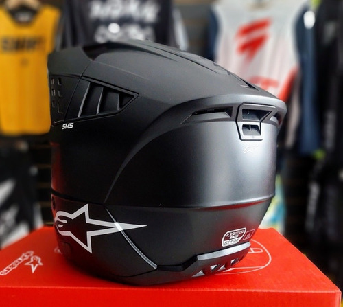 Imagen 5 de 6 de Casco Alpinestars Supertech S-m 5 Solid Black Matt- All Moto