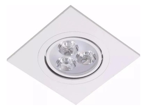 8 Spot Led 3w Quadrado Direcionável Bivolt Cor Branco frio