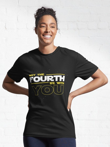 Imagen 2 de 3 de Star Wars Remera Negra May The 4th Be With You 080