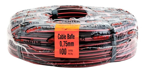 Cable Bafle Bipolar Parlantes Cobre 2 X 0.75mm Rollo X100mts