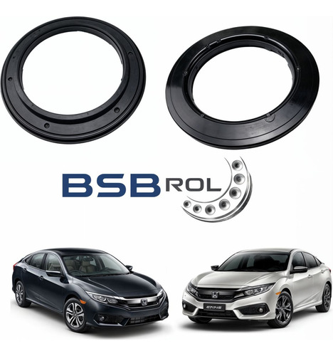 Par Rolamento Fixacão Amortecedor Dianteiro Civic 16-21