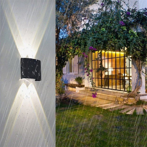 2x 1 Aplique Decorativo Pared 4w Luz Calida Hogar Led 