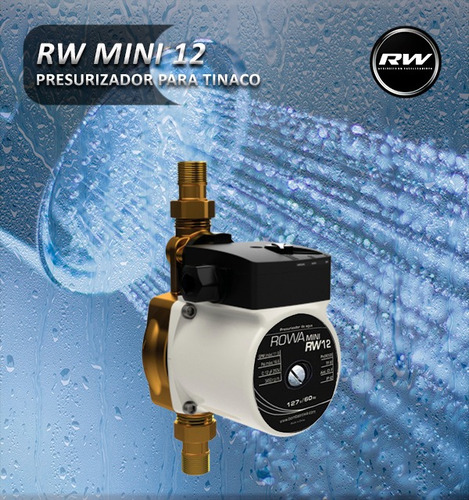 Bomba Presurizadora Rowa 1/2 Mini Rw 12 0.16hp 127v 2700l/h