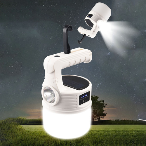 Linterna Solar Recargable T Para Acampar Al Aire Libre Tele