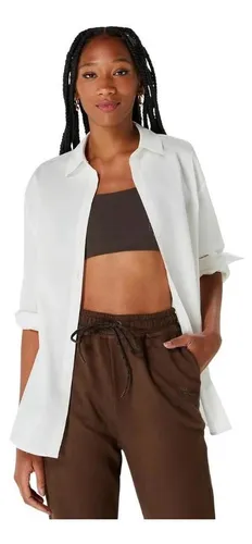 Camisa branca feminina deals hering
