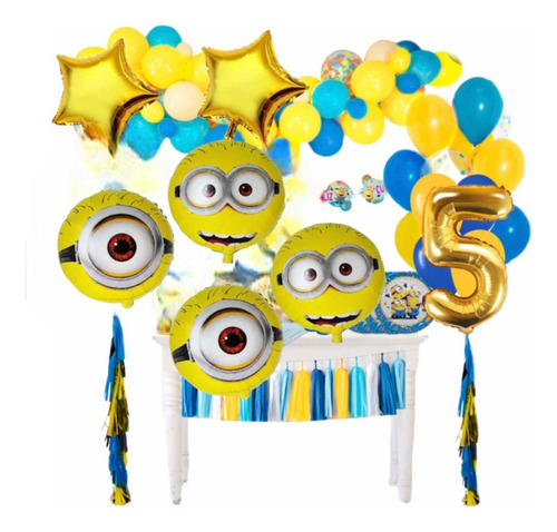 Pack De Globos 136 Piezas Minions Arma La Deco !!