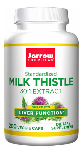 Cardo Mariano Milk Thistle 150mg (200 Cápsulas) Jarrow Sabor S/n