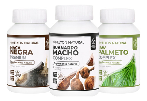 Maca Negra & Huanarpo Macho & Saw Palmetto Pack Potenciador