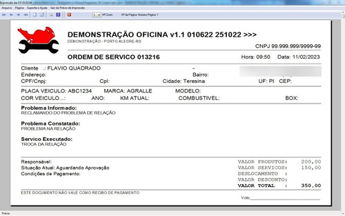 Programa Para Oficina Mecânica De Moto S/mensalidade V1.1