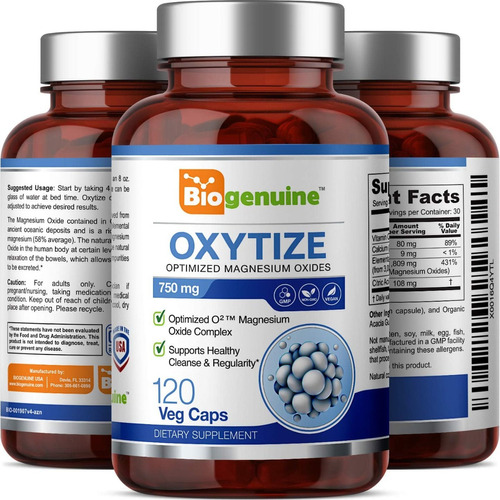 Oxido Magnesio +vit C 120u- Salud Intestinal- Limpieza Colon