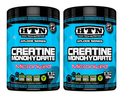 Creatina Monohidrato Htn Apto Veganos 500 Gr X 2 Un.