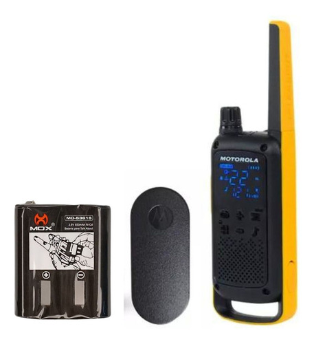 Somente Rádio T470 Bateria Ciber Clipe Reposiçao Motorola+nf Bandas De Freqüência Uhf Cor Preto