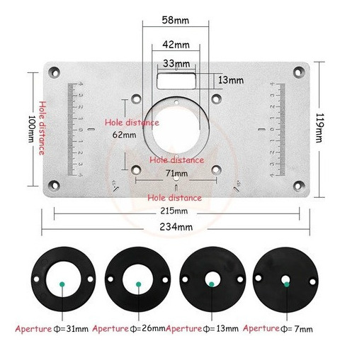 Placa Invertida For Fresadora Laminadora Tupia