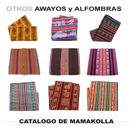Imagen 2 de 2 de Manta Aguayo Norte Cubrecama 1 Plaza 230x115cm En Mamakolla