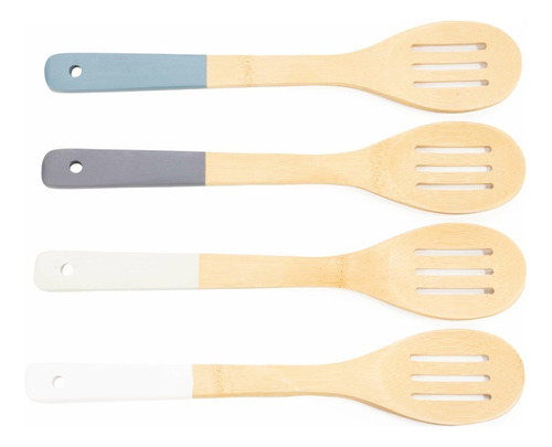 Cuchara Para Ensalada Madera Bambu Cocina Utensilio - Sheshu Color Gris