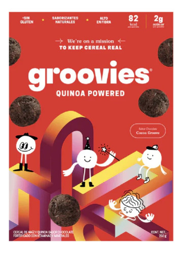 Cereal Saludable Groovies Quinoa Sin Gluten Cocoa Groove 