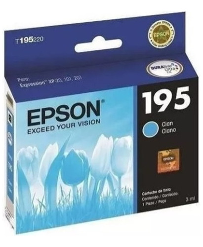 Cartucho Original Epson 195 Cian