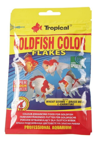 Tropical Goldfish Color Flakes Sache 12g P/ Kinguios