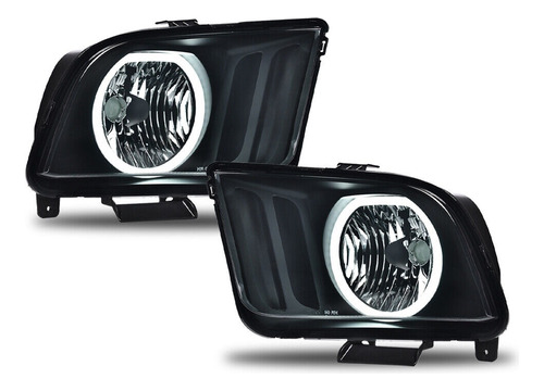 Ford Mustang 2005 2009 Juego Faros Ojo Angel 2006 2007 2008