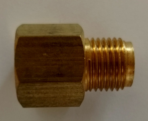 Adaptador Conector Bronce Macho Nf 1/2 20h X Hembra 9/16 18h