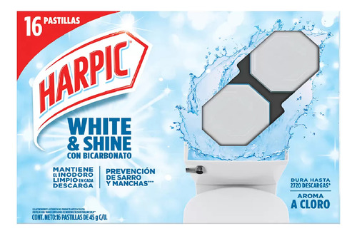 Harpic Power Ultra Pastillas Desinfectantes Tanque Inodoro