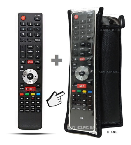 Control Remoto Para Er33911 Smart Noblex Hisense Bgh + Funda