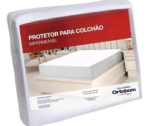 Ortobom capa protetora impermeável antialérgico colchão box casal