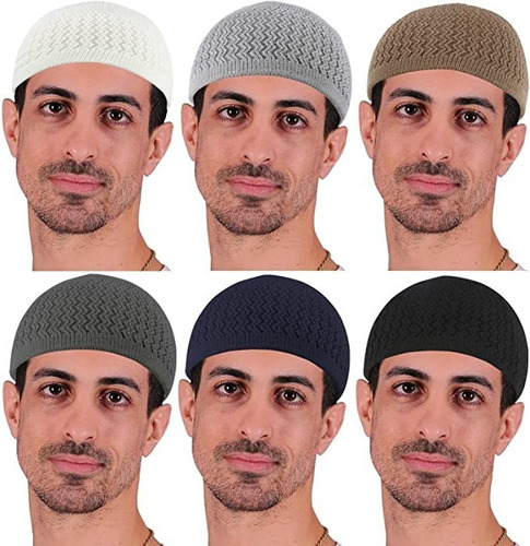  6 Piezas Beanie Kufi Skull Caps Knit Kufi 