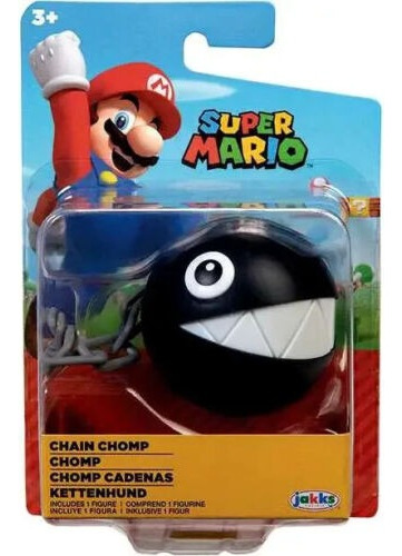 Super Mario Figura Chain Chomp Cadenas 5cm Jakks