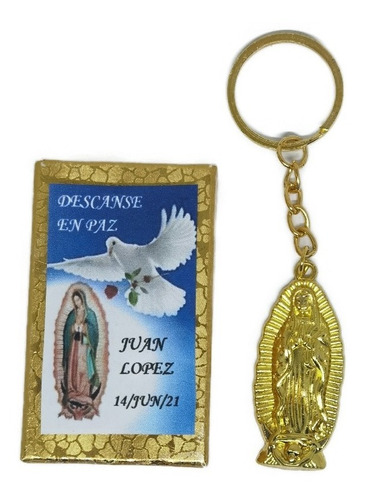 Recuerdo Novenario Llavero De Virgen 12 Pz + Cri6