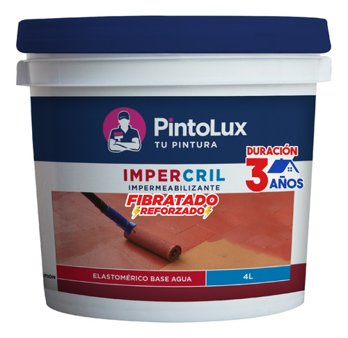 Impermeabilizante Fibratado Pintolux 3 Años 4 Litros