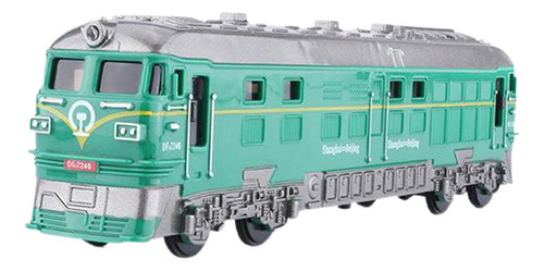 . Cenário De Trem Modelo De Máquina A Vapor Verde