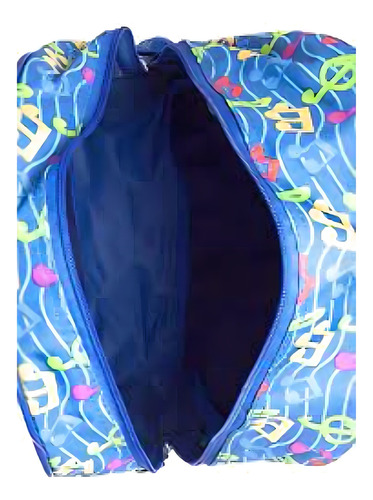 Mochila Escolar Luxcel Doki Feel The Rhythm Música Azul