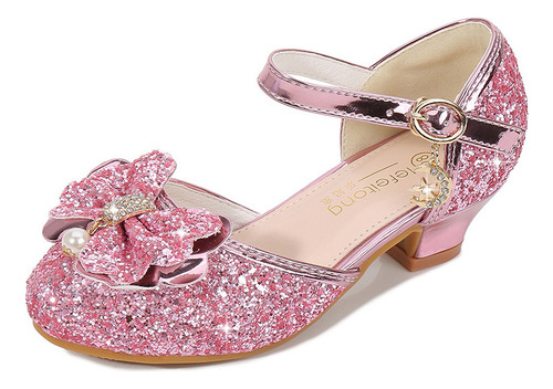 Zapatos Princesa Con Lentejuelas Y Lazos Para Niñas S:25-38