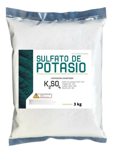 Sulfato De Potasio 3kg Hidroponia