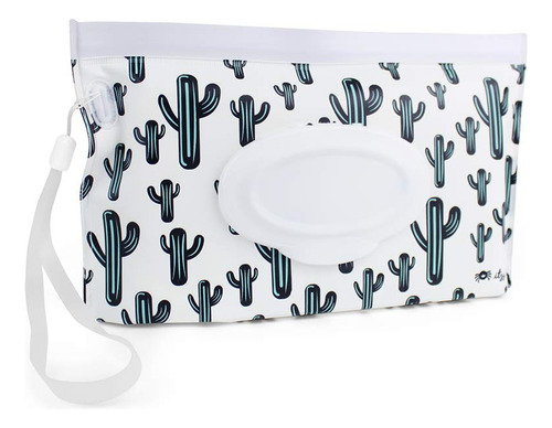 Estuche Para Toallitas De Viaje Reutilizable Cactus