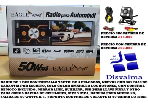 Radio Pantalla Para Carro Auto Coche Con Camara De Reversa Control Volante  