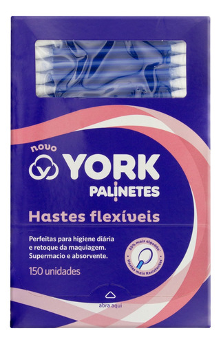 Hastes Flexíveis York Caixa 150 Unidades