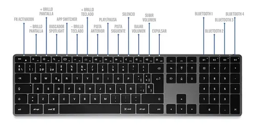 Teclado inalambrico retroiluminado español hotsell