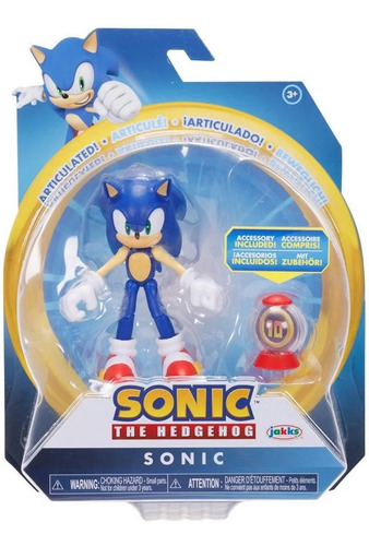 Muñeco Sonic The Hedgehog Sonic With Super Ring Item Box