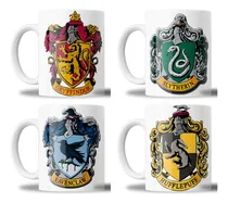 Comprar Tazas Harry Potter Pack X4 Gryffindor Ravenclaw Slytherin Hu Blanco Casas Harry Potter Pack X4