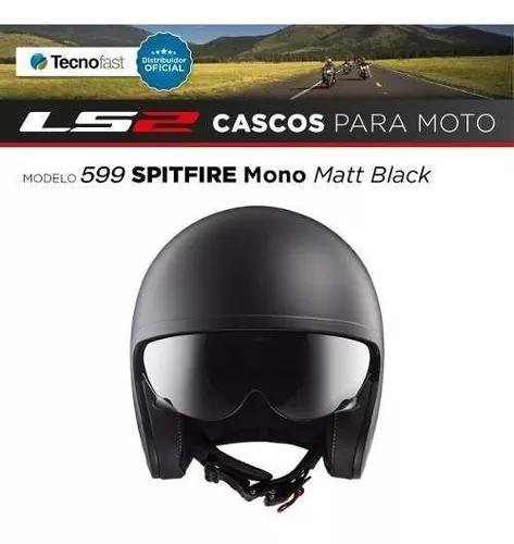 Casco Moto Abierto Ls2 Oficial 599 Spitfire Mono