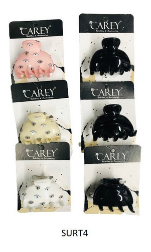 Imagen 5 de 10 de Broche Carey Hebilla Para Pelo X 6 Unid Ar1 Care2 Ellobo