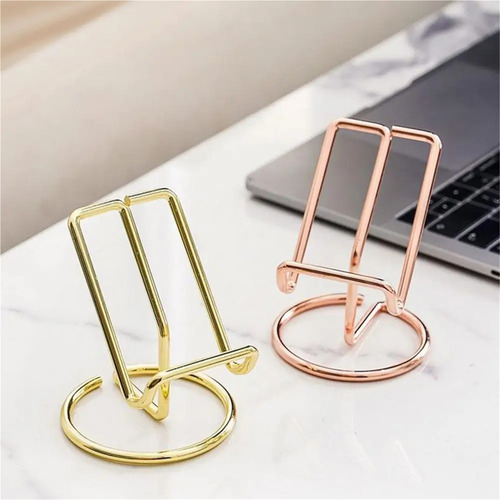 Soporte Metálico Para Teléfono Lazy, Oro Rosa
